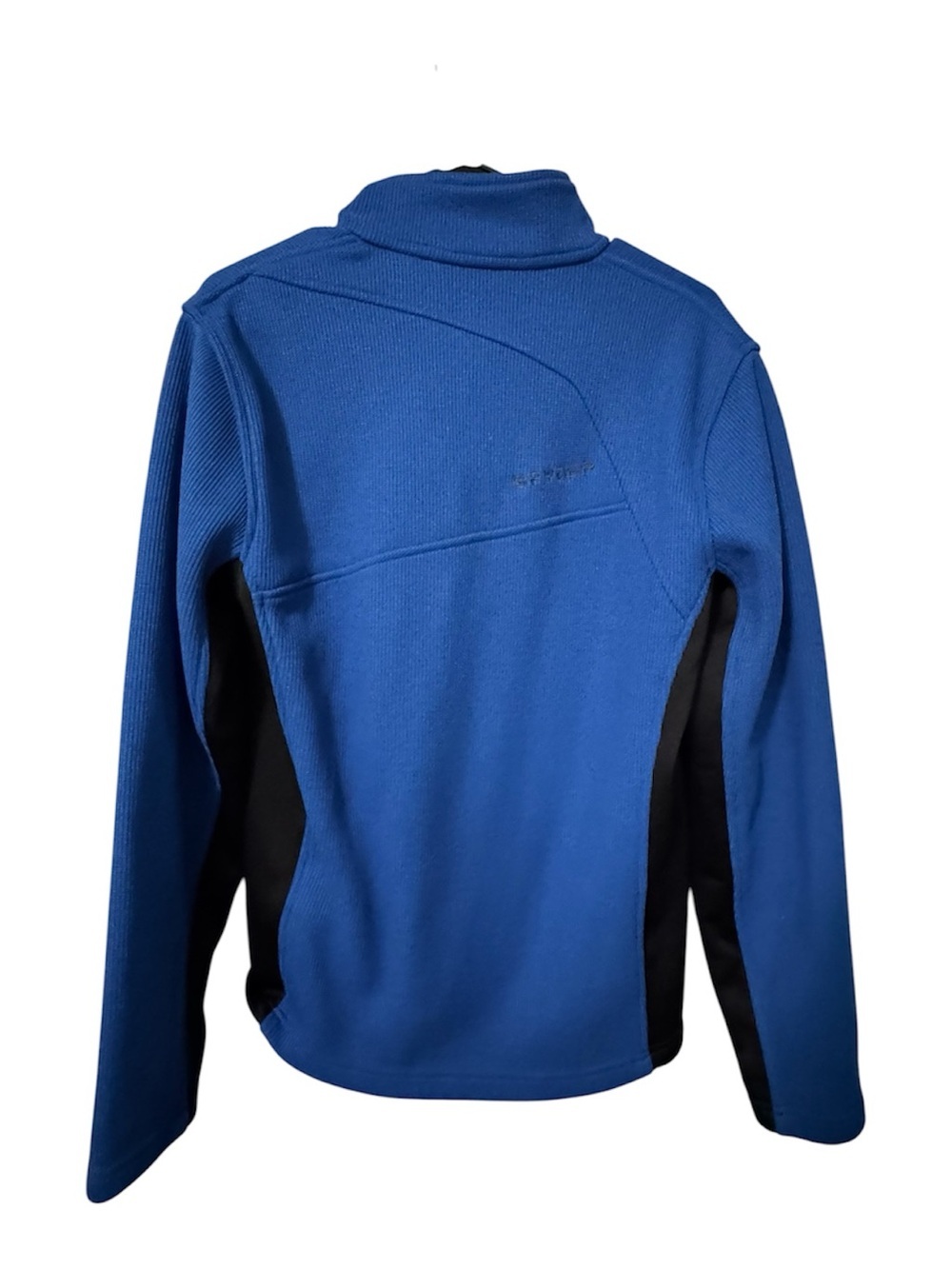 Spyder Men's Blue & Black Quarter-Zip Fleece Pullover Size Small - Picture 2 of 6